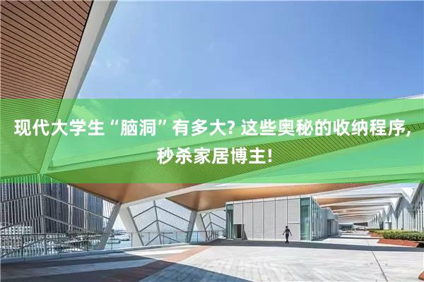 现代大学生“脑洞”有多大? 这些奥秘的收纳程序, 秒杀家居博主!