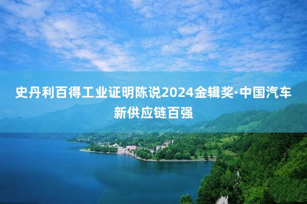 史丹利百得工业证明陈说2024金辑奖·中国汽车新供应链百强